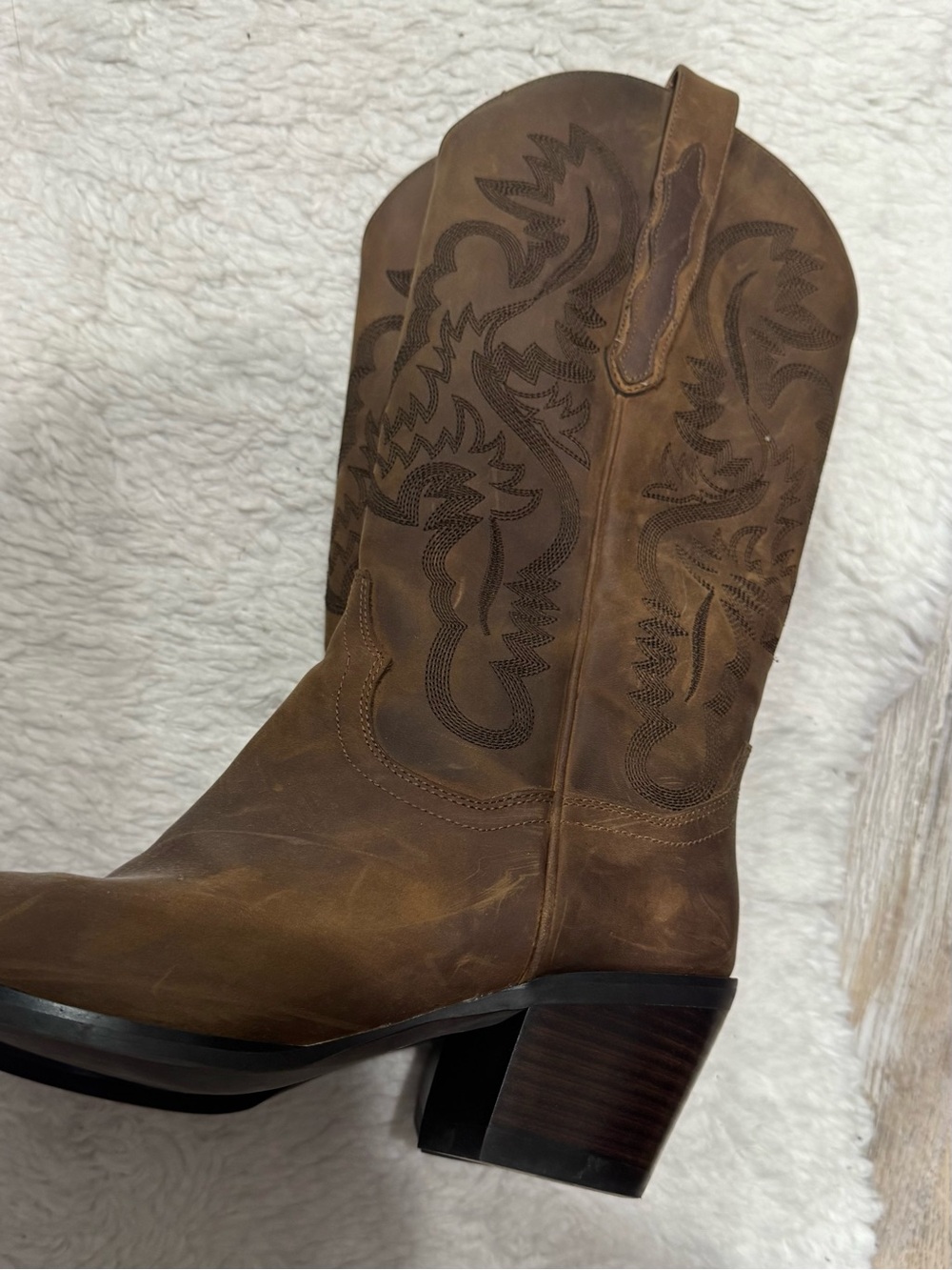 Jeffrey Campbell Brown Pointed-Toe Western Knee-High Boots - Picture 7 of 9